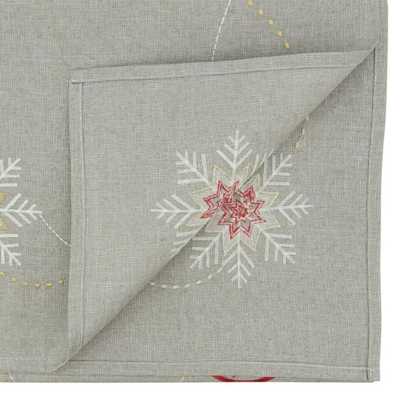 Saro Runner_Ornaments Design Embroidered Table Runner