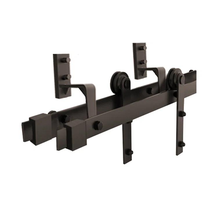 Calhome Paneled Wood and Metal Barn Door with Installation Hardware Kit & Reviews | Wayfair