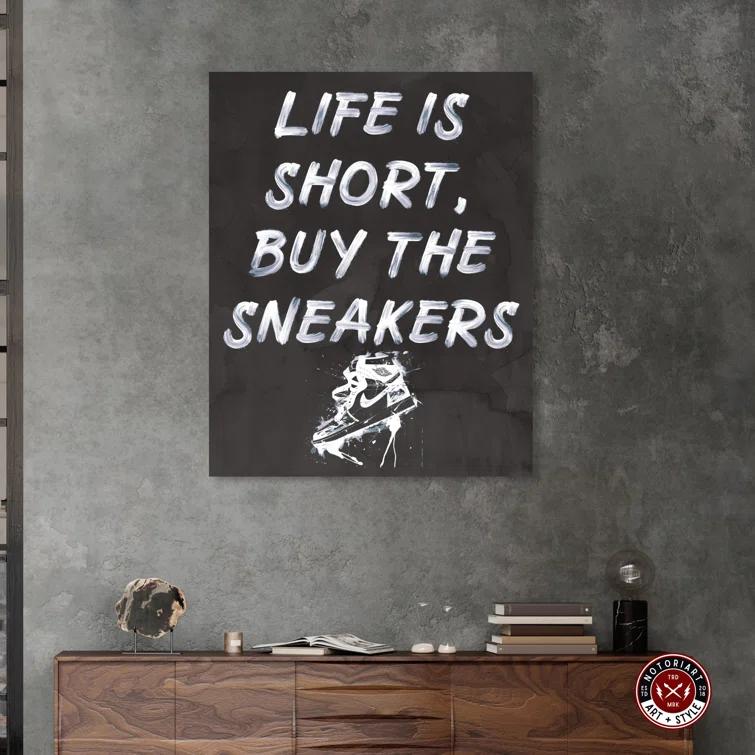 Notori Art Notoriart Buy The Sneakers Framed Sneaker 1 Piece Canvas Wall Art