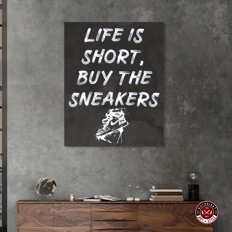 Notori Art Notoriart Buy The Sneakers Framed Sneaker 1 Piece Canvas Wall Art