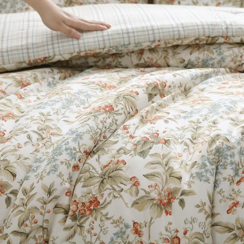 Laura Ashley Laura Ashley Bramble Floral Cotton Reversible Comforter Set