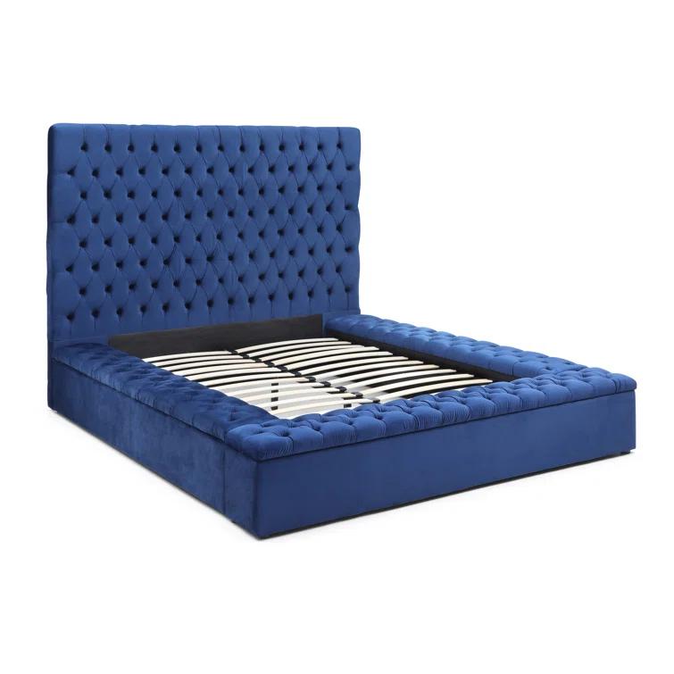Aidelyn Upholstered Velvet Platform Bed