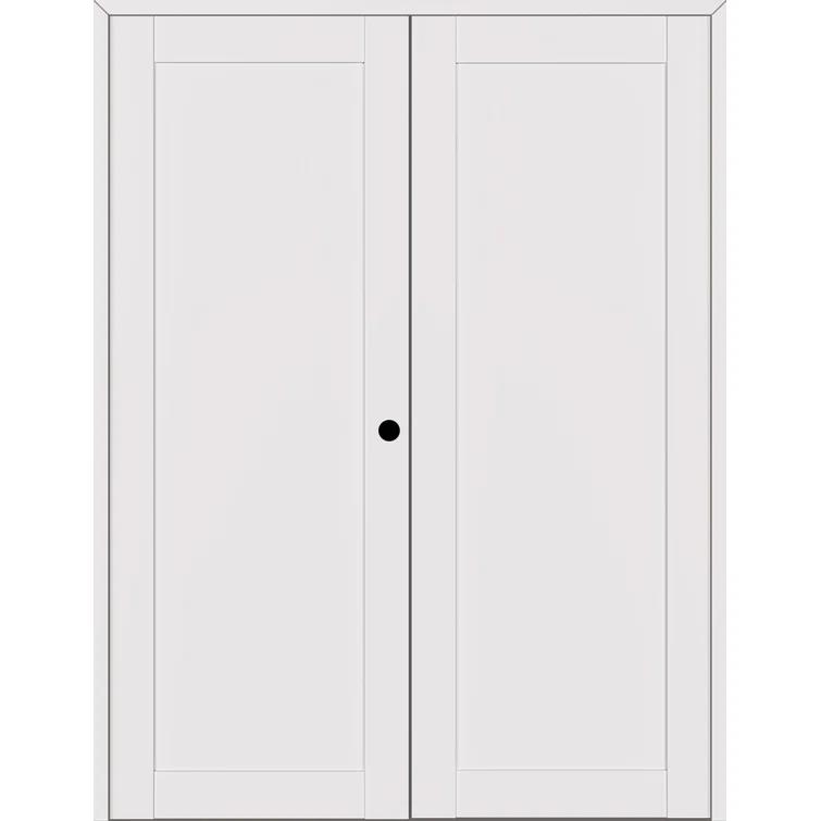Belldinni 1 Panel Shaker Manufactured Wood Paneled Double Swing Interior Door