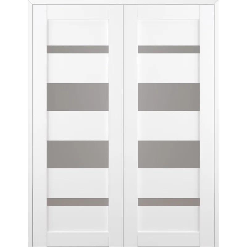 Belldinni Paneled Wood and Glass Prefinished Mirella Standard Door