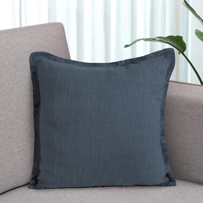Rajani Home Jessei Fringed Cotton Throw Pillow