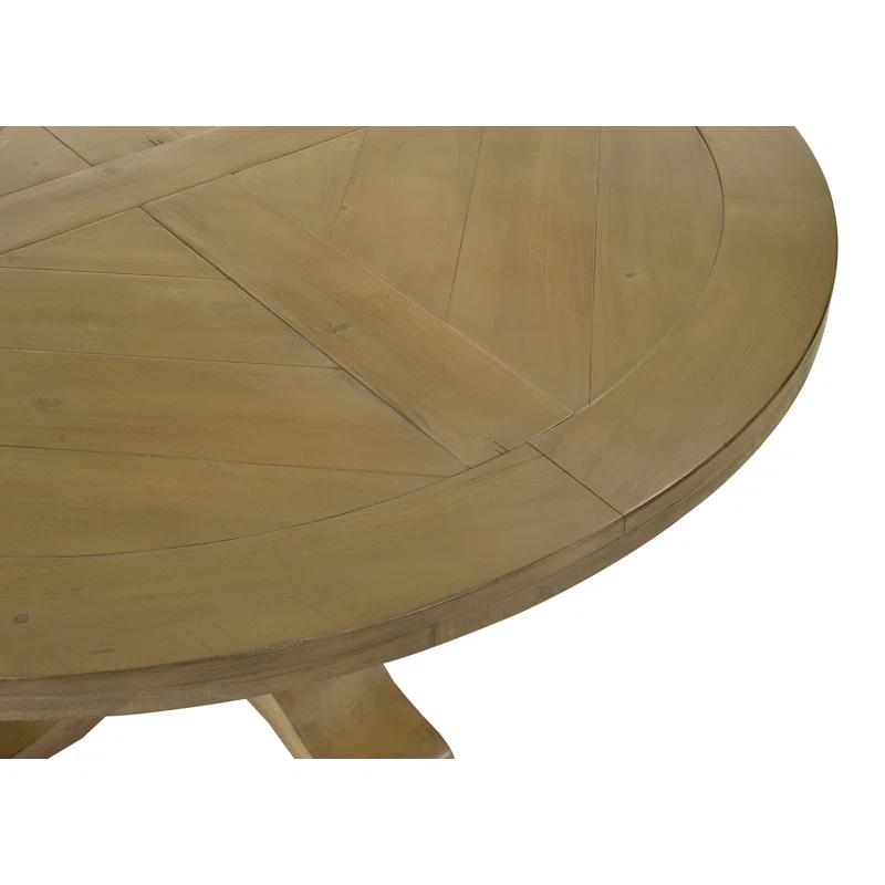 Ophelia & Co. Morriston Pine Round Solid Wood Dining Table