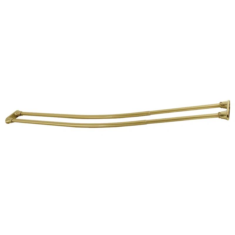 Kingston Brass Edenscape 60-Inch to 72-Inch Adjustable Double Curved Shower Curtain Rod