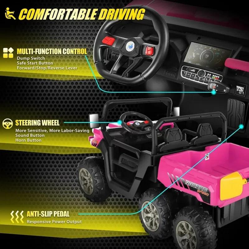 Himimi Delia Himimi 24 Voltage  Ride On Dump Truck, 2 Seater Kids UTV with Electric Dump Bed, Remote Control