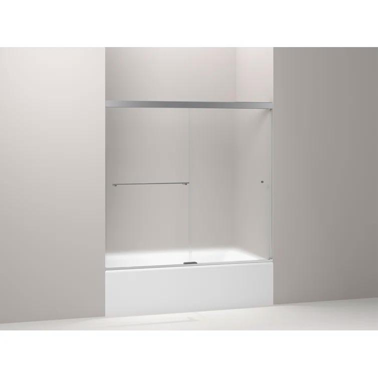 Revel 59.63'' x 55.5'' Double Sliding Bath Door with CleanCoat® Technology