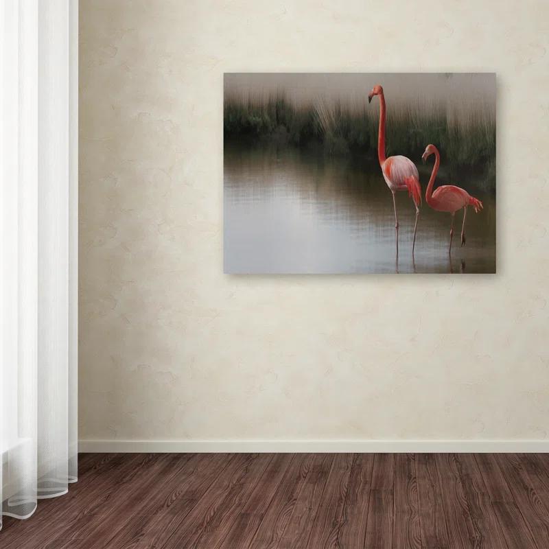 Trademark Fine Art " Red Flamingo " by Anna Cseresnjes