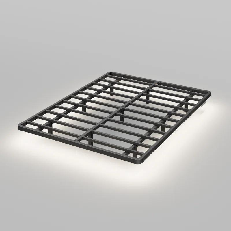 Alwyn Home Floating Bed Frame With Led Lights Metal Platform Bed, No Squeak