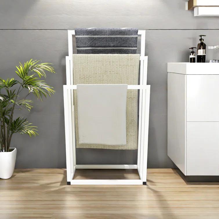Metal Freestanding Towel Rack 3 Tiers Hand Towel Holder Organizer For Bathroom Accessories