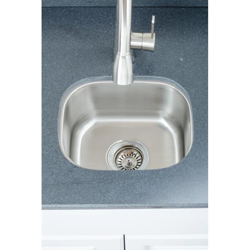Craftsmen Series 15'' L Undermount Single Bowl Stainless Steel Kitchen Sink