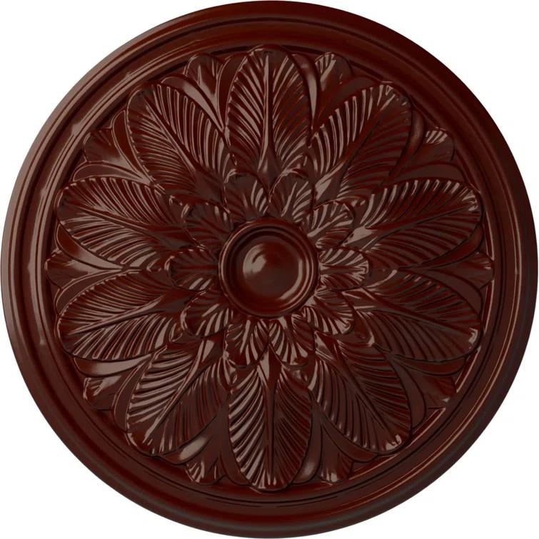 Ekena Millwork Endurathane Robin Ceiling Medallion, 22 1/4"OD x 4 3/4"ID x 1 1/4"P (Fits Canopies up to 6 1/4"), Hand-Painted Pharaohs Gold Finish CM22BOBMF