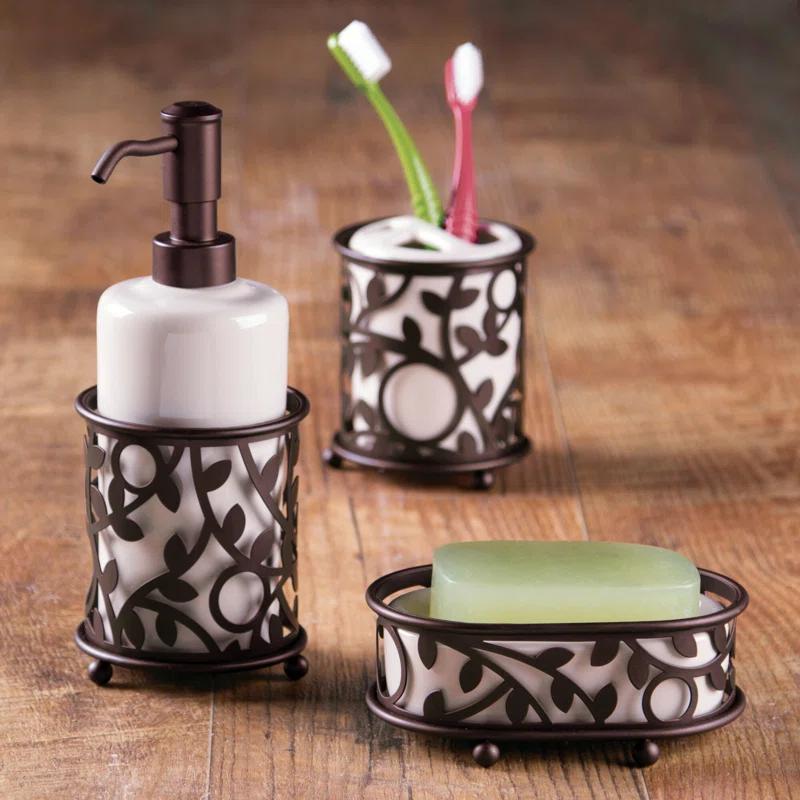 iDesign Vine Ceramic / Porcelain Soap Dispenser