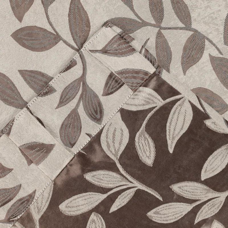 Superior Leaves Machine Washable Room Darkening Blackout Curtains With Back Tabs by Superior (Set of 2)