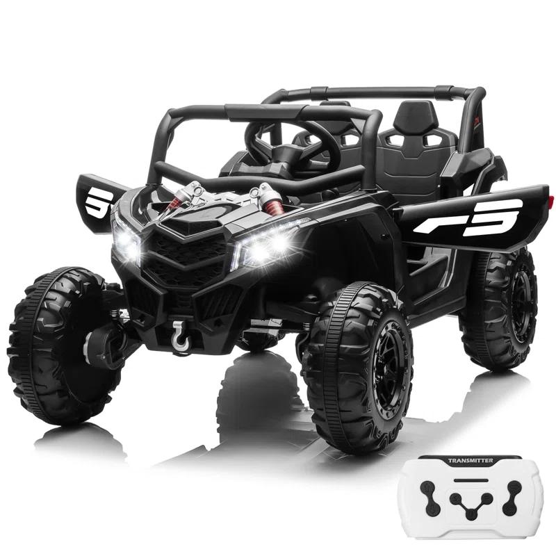 Anrli 24V 4WD Kids Electric UTV w/ Remote Control, Large Seat & 3 Speeds (Ages 3-8)