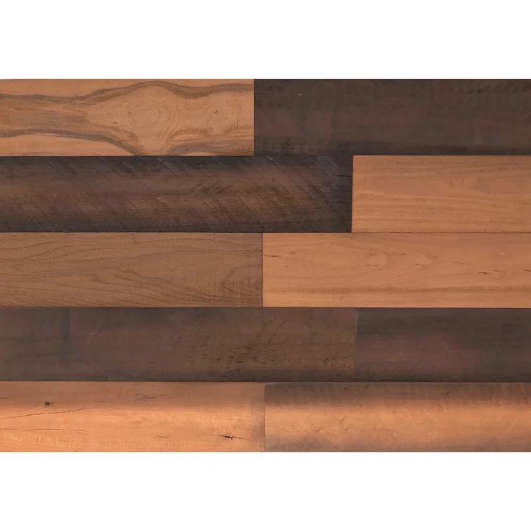 HomeRoots Thermo-Treated 1/4 x 5 in. x 4 ft. Barn Wood Wall Planks (10 sq. ft. 6-Pack)