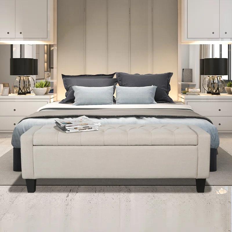 Porthos Home Porthos Home Wren Fabric Button Tufted Storage Bench