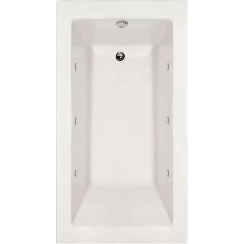 Hydro Systems Sydney 60'' x 34'' Alcove / Tile In Whirlpool Acrylic Bathtub SYD6034AWP-WHI-LH-WOV.WHI