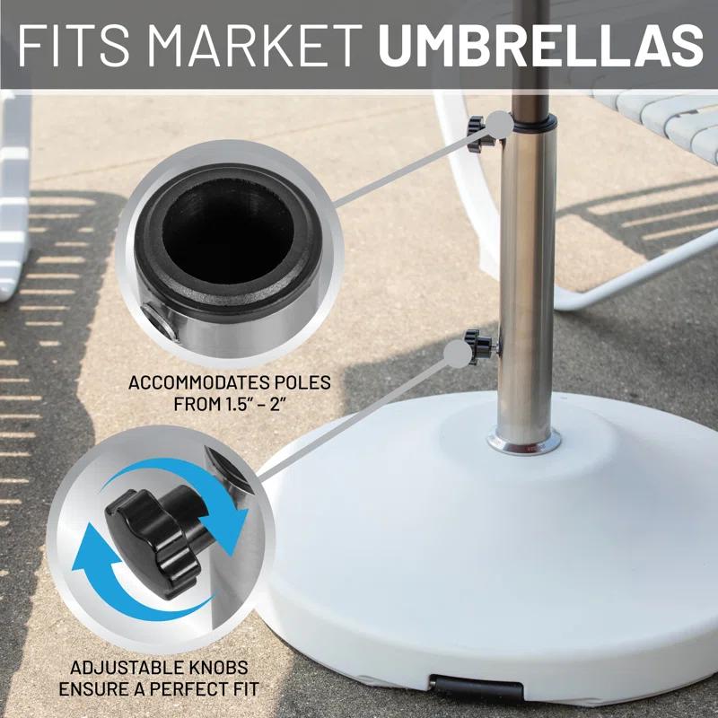 US Weight Fillable 120lb Capacity Free Standing Patio Umbrella Base
