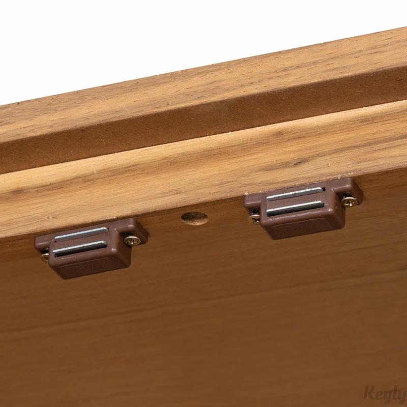 Keyly inc 36.2" W multiple storage functions Oak Veneer Cabinet