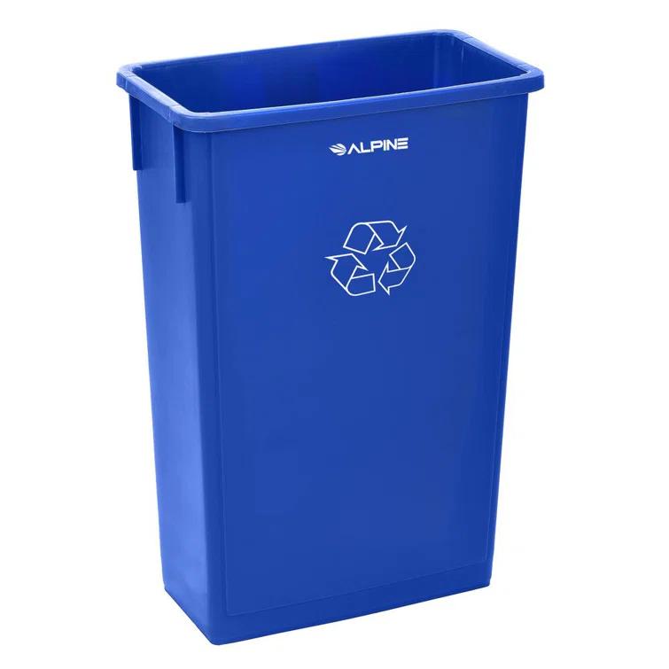 Alpine Industries 23 Gallon Trash Can Recycle Bin and Drop Slot Lid