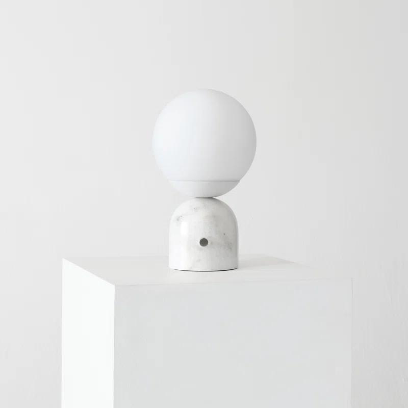 Brightech Mila 9.85 in. Mid-Century Modern Integrated LED Bedside Table Lamp