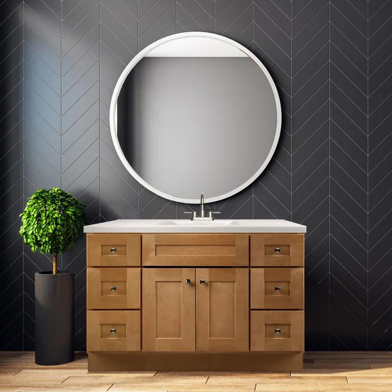 Design House Brookings 48 Inch Bathroom Vanity, Ready to Assemble, Solid Wood, Sherwin Williams – Design House, 599001-