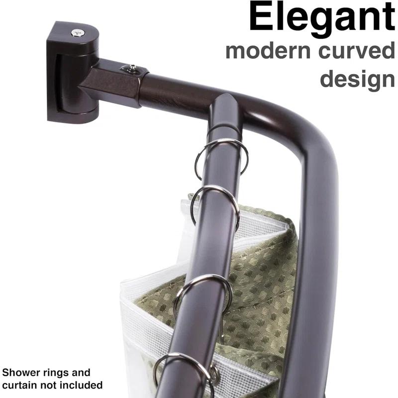 Utility-Sink 70'' Curved Fixed Shower Curtain Rod