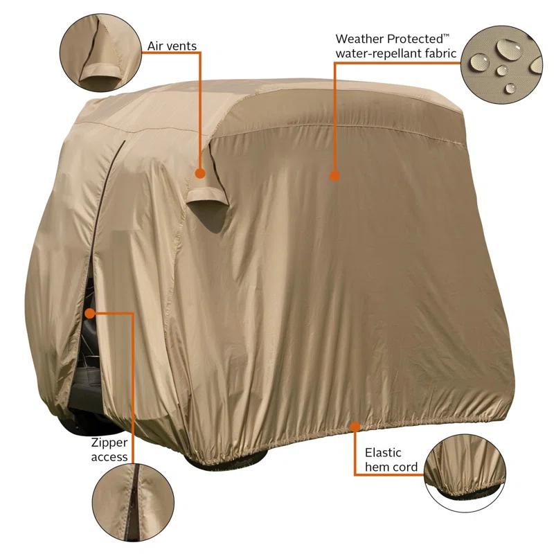 Classic Accessories Fairway Elastic Mildew Resistant Golf Cart Cover By Classic Accessories
