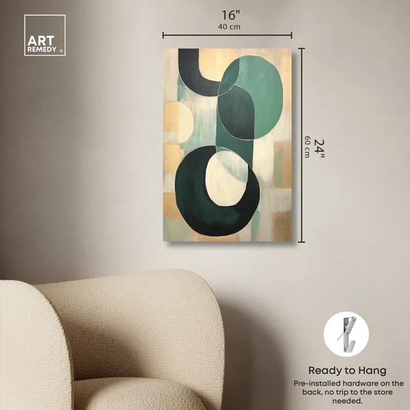Art Remedy Jade Bracelet Abstract Shapes Trendy Wall Art by Art Remedy
