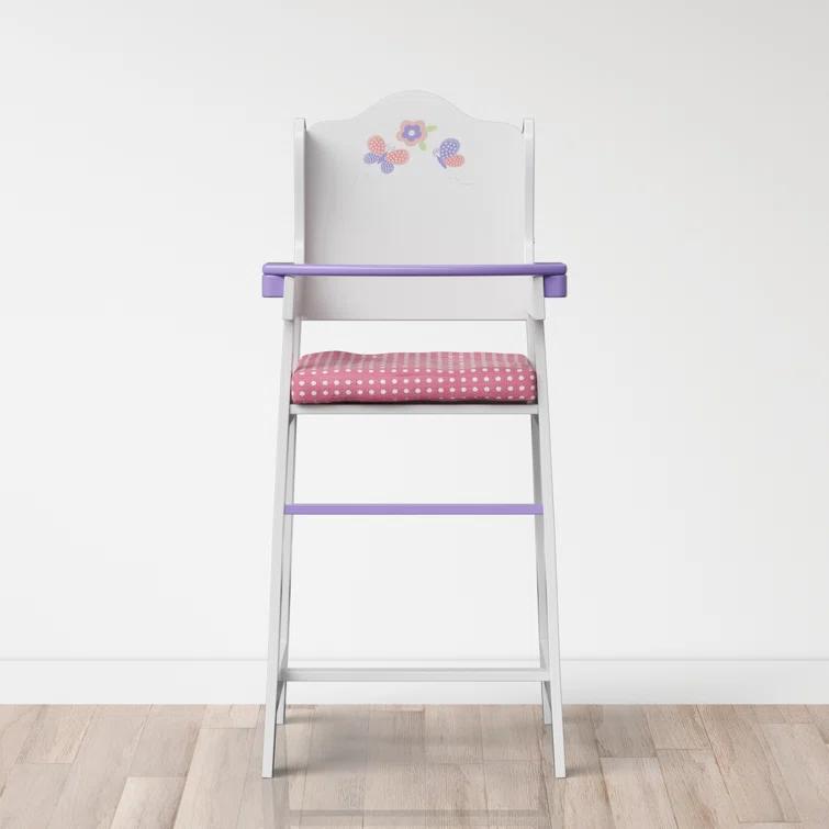 Teamson Kids Olivia's Little World Wooden Baby Doll High Chair
