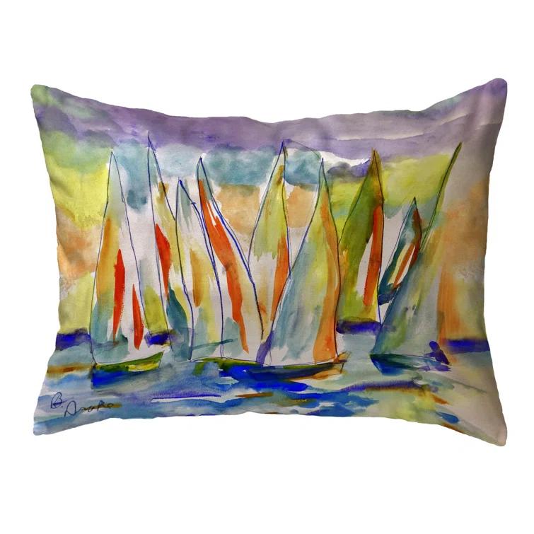 Betsy Drake Interiors Outdoor Rectangular Pillow Cover & Insert & Reviews | Wayfair