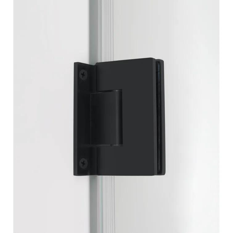 Aston Kinkade XL 23.75" - 24.25" W x 80" H Hinged Frameless Shower Door SDR997EZ-MB-2480