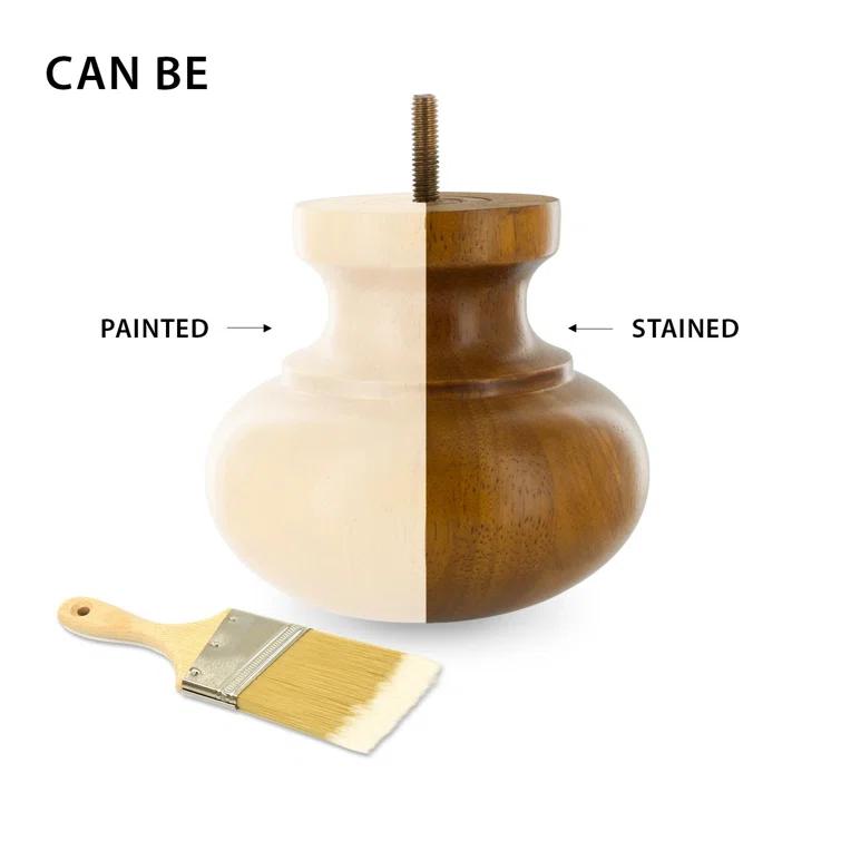 Architectural Products by Outwater L.L.C. Solid Hardwood Sofa and Chair Bun Foot Leg