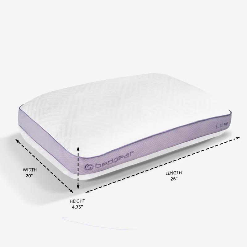 Bedgear Bedgear High-Low Performance Pillow - High Size - Soft Support Pillow for Neutral/Warm Sleepers