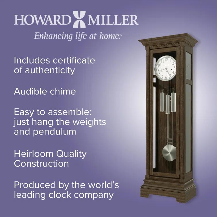 Howard Miller® Scott 80.25'' H Oak Solid Wood Grandfather Clock