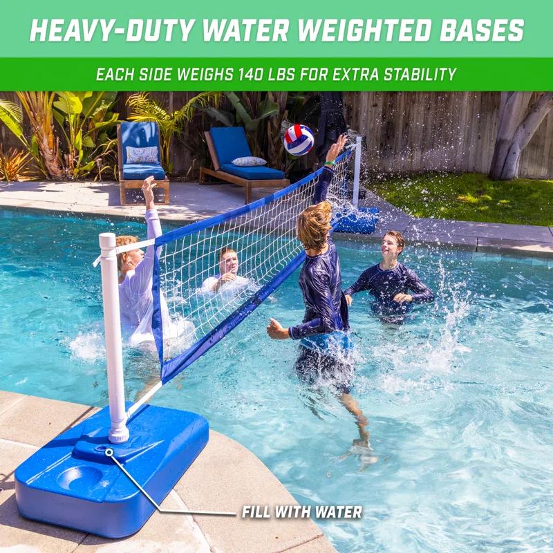 GoSports GoSports Splash Net Elite Pool Volleyball Game with Water Weighted Bases