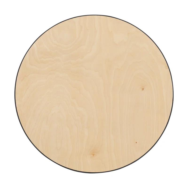 Flash Furniture Marrel Round Wood Cocktail Table with Columns by Flash Furniture