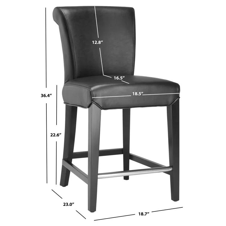 Darby Home Co Bowie Upholstered Counter Stool with Solid Wood Frame