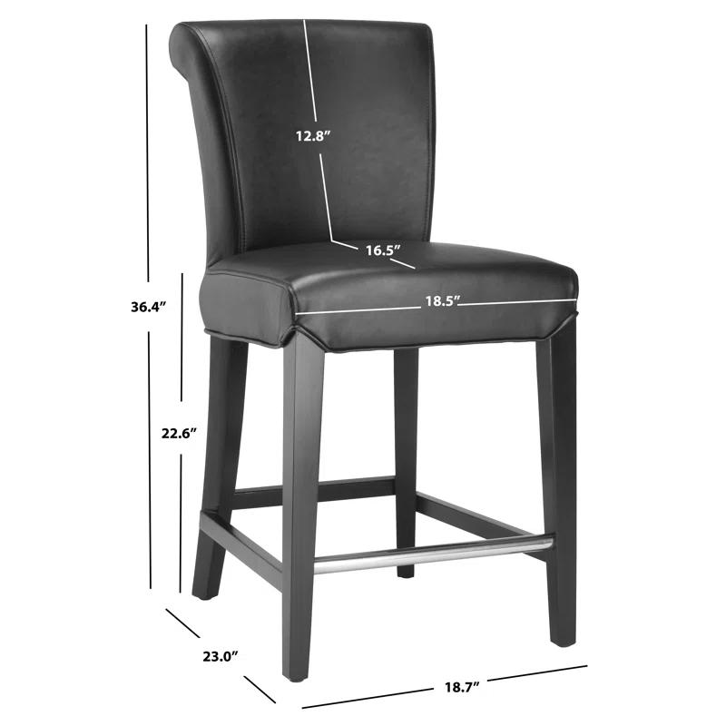 Darby Home Co Bowie Upholstered Counter Stool with Solid Wood Frame