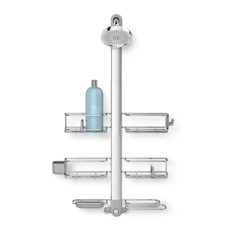 Simplehuman Adjustable Shower Caddy, Stainless Steel and Anodized Aluminum