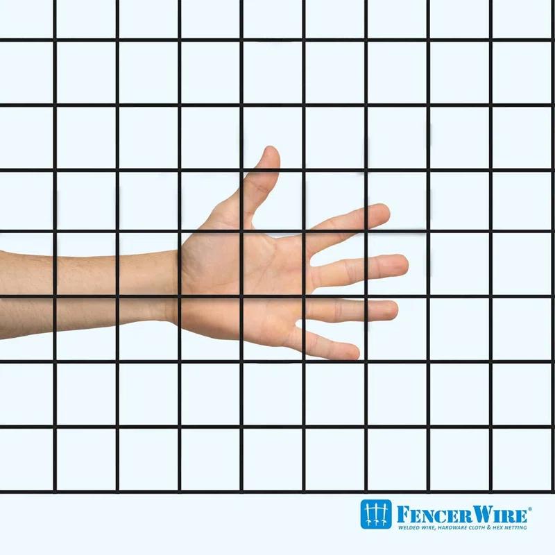 Fencer Wire 16 Gauge Black Vinyl Coated Welded Wire with Mesh Size 1.5” x 1.5”, Multiple Sizes & Reviews | Wayfair