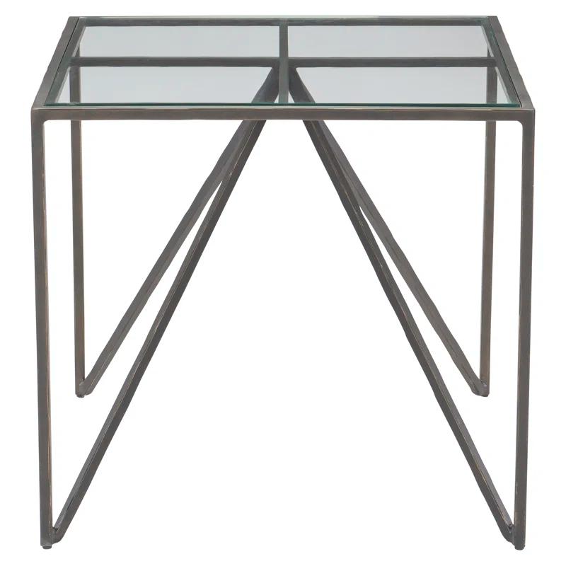 Fulton Glass Top End Table