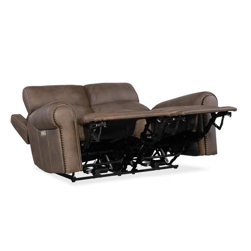 SS 66'' Leather Power Reclining Loveseat