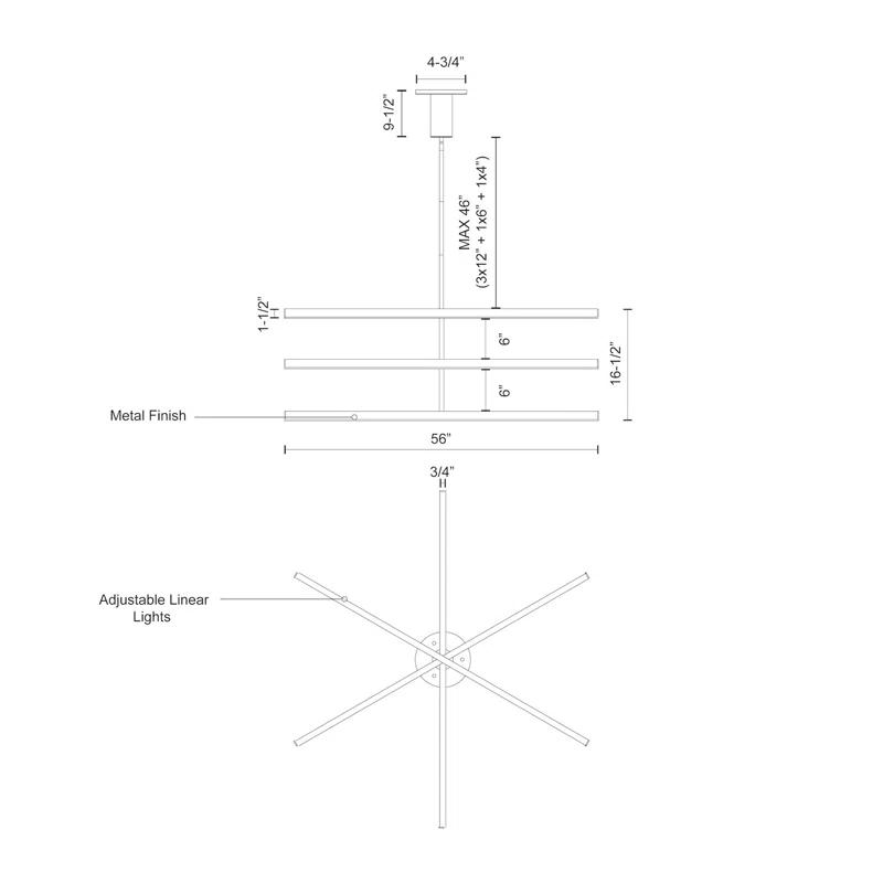 Kuzco Lighting Vega 3 - Light LED Kitchen Island Pendant