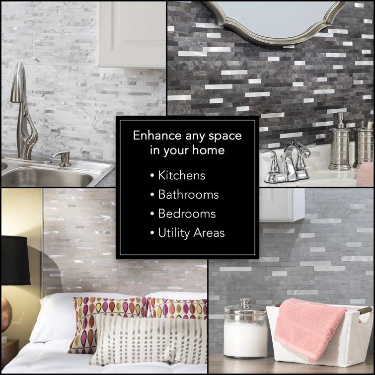 Aspect 12'' W x 12.75'' L PVC Peel and Stick Mosaic Tile