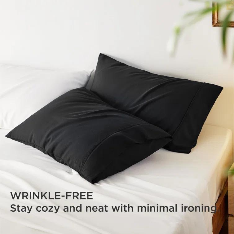 Bedsure Bedsure Pillow Cases Queen Size Set Of 2 - Polyester & Rayon Derived From Bamboo Cooling Pillowcase, Breathable, Soft And Wrinkle-Free Pillow Covers With Envelope Closure, Gifts, 20X30 Inches