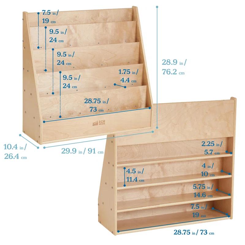 ECR4Kids ECR4Kids Streamline Single-Sided Book Display with Storage